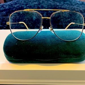 Gucci Tortoise Aviator Eyeglass Frame